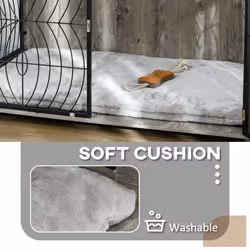 PawHut Dog Crate Furniture End Table w/ Cushion for Extra Large Dogs