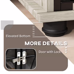 PawHut Dog Crate Furniture End Table w/ Cushion for Extra Large Dogs - Additional view 4