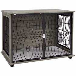 PawHut Dog Crate Furniture End Table w/ Cushion for Large Dogs - Additional view 7