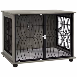 PawHut Dog Crate Furniture End Table w/ Cushion for Medium Dogs - Additional view 8