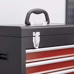HOMCOM Tool Cabinet on Wheels with 5 Drawers Top Tool Chest Roller Cabinet Combo - Additional view 8