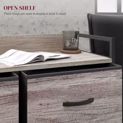 HOMCOM Bedroom Chest of Drawers 6 Drawer Dresser w/ Shelf, Grey Wood Effect - Additional view 4