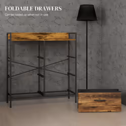 HOMCOM Bedroom Chest of Drawers 6 Drawer Dresser w/ Shelf, Rustic Brown - Additional view 6