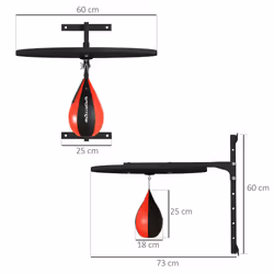 SPORTNOW Adjustable Speed Bag Platform, Wall Mount Punching Bag