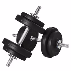 HOMCOM 20KG Adjustable Dumbbells Weight Set Hand Weight for Body Fitness - Additional view 8