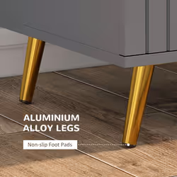 HOMCOM Bedroom Chest of Drawers, 4-Drawer Dresser with Aluminium Legs - Additional view 4