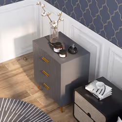 HOMCOM Bedroom Chest of Drawers, 3-Drawer Dresser with Aluminium Legs - Additional view 5