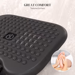 HOMCOM Foot Rest Adjustable Height and Angle Home Office Footstool Black