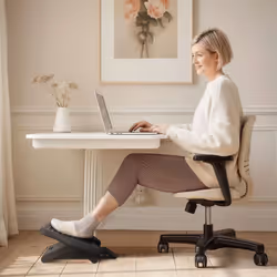 HOMCOM Foot Rest Adjustable Height and Angle Home Office Footstool Black - Additional view 6