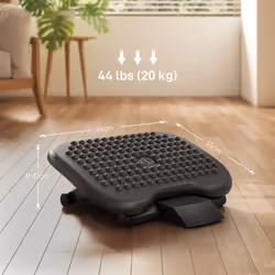 HOMCOM Foot Rest Adjustable Height and Angle Home Office Footstool Black - Additional view 9