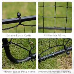 HOMCOM Rebounder Net Goal for Kids, Adults, Baseball, Football Training - Additional view 4