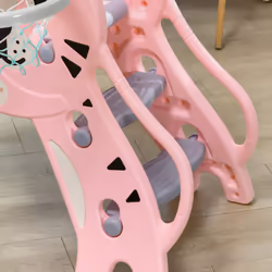 AIYAPLAY Kids Slide with Basketball Hoop, Basketball, for 18-36 Months, Pink - Additional view 7