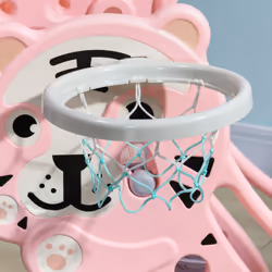 AIYAPLAY Kids Slide with Basketball Hoop, Basketball, for 18-36 Months, Pink - Additional view 8