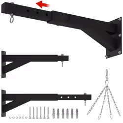 SPORTNOW 5-Length Adjustable Punch Bag Bracket for Boxing, Punching Training