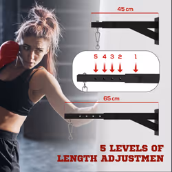 SPORTNOW 5-Length Adjustable Punch Bag Bracket for Boxing, Punching Training