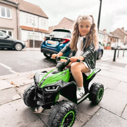HOMCOM 12V Electric Quad Bikes for Kids Ride On Car ATV Toy for 3-5 Years Green
