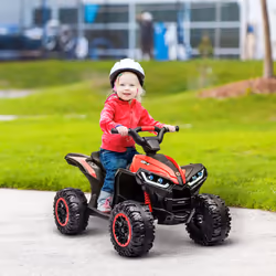HOMCOM 12V Electric Quad Bikes for Kids Ride On Car ATV Toy for 3-5 Years Red