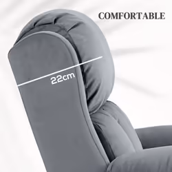 HOMCOM Lift Chair Riser and Recliner Chair with Vibration Massage, Heat, Grey - Additional view 4