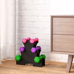 SPORTNOW Hex Dumbbells Set with Dumbbells Rack, 2 x 1kg, 2 x 2kg, 2 x 3kg - Additional view 6