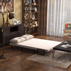 HOMCOM Click Clack 2 Seater Sofa Bed for Living Room, Guest Room, Beige - Additional view 5