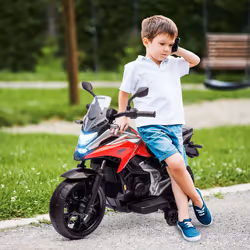 AIYAPLAY Honda Licensed 12V Kids Electric Bike w/ Music, Headlights - Red