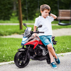 AIYAPLAY Honda Licensed 12V Kids Electric Bike w/ Music, Headlights - Red