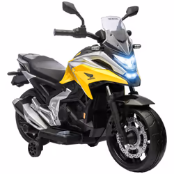 AIYAPLAY Honda Licensed 12V Kids Electric Bike w/ Music, Headlights - Yellow - Additional view 8