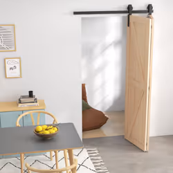 HOMCOM 4FT/122CM Bi-Folding Sliding Barn Door Hardware Kit Sliding Door Kit - Additional view 6