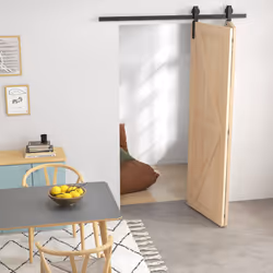 HOMCOM 5FT/153CM Bi-Folding Sliding Barn Door Hardware Kit Sliding Door Kit - Additional view 6