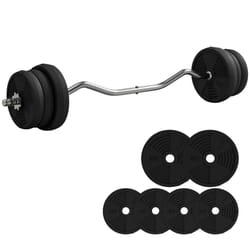 SPORTNOW 25kg Adjustable Barbell Weights Set for Home Gym Strength Training