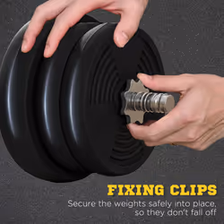 SPORTNOW 25kg Adjustable Barbell Weights Set for Home Gym Strength Training - Additional view 4