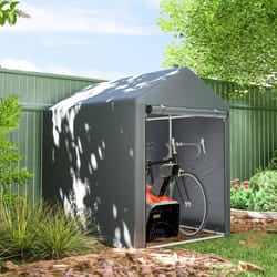 Outsunny 1.2 x 1.8m Portable Garden Shed for Motorbikes, Garden Tools, Bikes