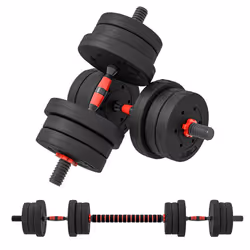 HOMCOM 20kg Adjustable 2 IN 1 Barbell Dumbbells Weight Set for Body Fitness - Additional view 8