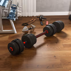 HOMCOM 30kg Adjustable 2 IN 1 Barbell Dumbbells Weight Set for Body Fitness - Additional view 6