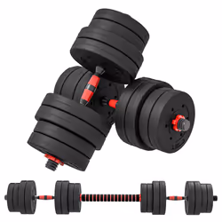 HOMCOM 30kg Adjustable 2 IN 1 Barbell Dumbbells Weight Set for Body Fitness - Additional view 8