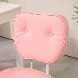 Vinsetto Vanity Task Chair with Adjustable Height, Armless, Pink - Additional view 5