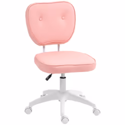 Vinsetto Vanity Task Chair with Adjustable Height, Armless, Pink - Additional view 7