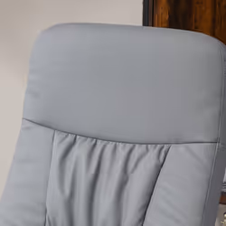 HOMCOM PU Leather Armchair and Footrest Swivel Recliner w/ Ottoman Light Grey - Additional view 5