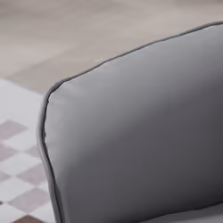 HOMCOM PU Leather Armchair and Footrest Swivel Recliner w/ Ottoman Light Grey - Additional view 6
