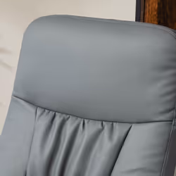 HOMCOM PU Leather Armchair and Footrest Swivel Recliner w/ Ottoman Grey - Additional view 5