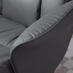 HOMCOM PU Leather Armchair and Footrest Swivel Recliner w/ Ottoman Grey - Additional view 6