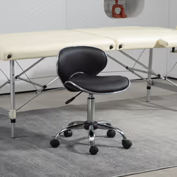 HOMCOM Office Chair Beauty Salon Rolling Technician Stool Chair Black - Additional view 6