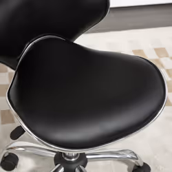 HOMCOM Office Chair Beauty Salon Rolling Technician Stool Chair Black - Additional view 8