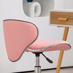 HOMCOM Office Chair Beauty Salon Rolling Technician Stool Chair Pink - Additional view 5