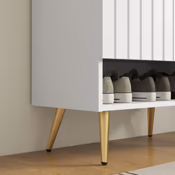 HOMCOM Shoe Storage Cabinet with 2 Doors for 15 Pairs of Shoes, White - Additional view 6