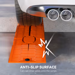 DURHAND 2.5 Ton Plastic Car Lifting Ramps Automotive Vehicle Garage, Orange