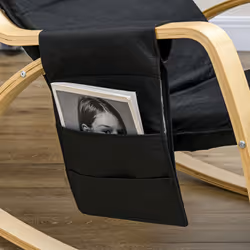 HOMCOM Rocking Chair Recliner Armchair with Adjustable Footrest, Black - Additional view 5