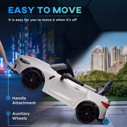AIYAPLAY 12V BMW M4 Licensed Kids Electric Car w/ Remote, Suspension, White - Additional view 4