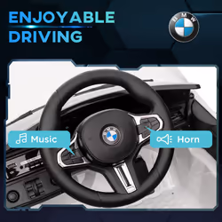 AIYAPLAY 12V BMW M4 Licensed Kids Electric Car w/ Remote, Suspension, White - Additional view 5