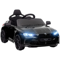AIYAPLAY 12V BMW M4 Licensed Kids Electric Car w/ Remote, Suspension - Black